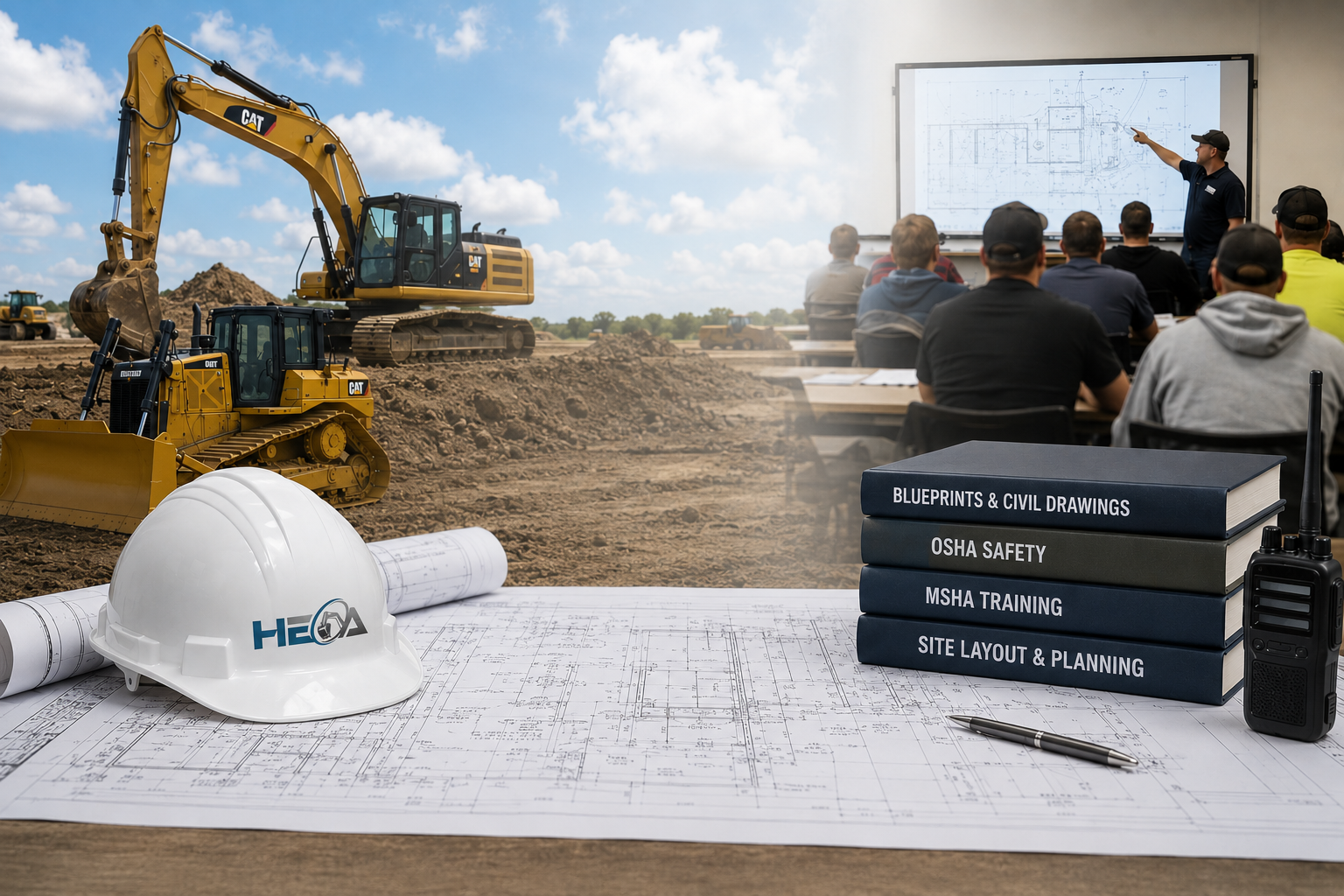 Customized heavy equipment and workforce training for contractors